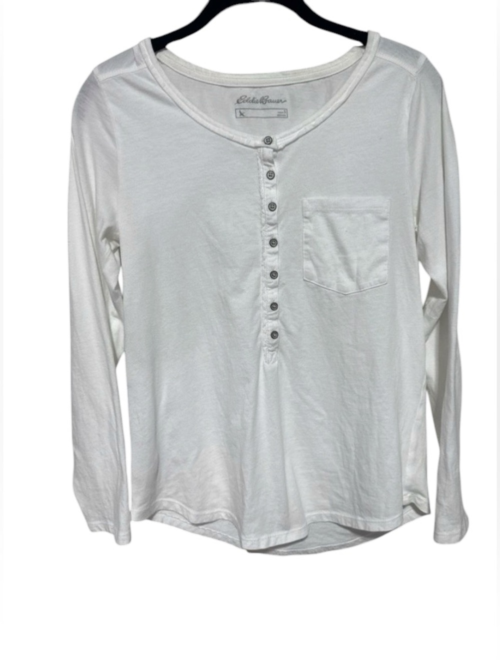 Eddie Bauer White Long Sleeve Tee In Women's Size S